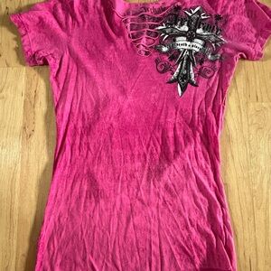 Bold Pink Graphic Archaic Brand Large Women's Tee